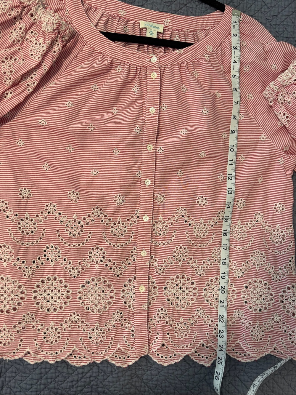Sundance Rory Eyelet Button-Front Top PL - Picture 9 of 12